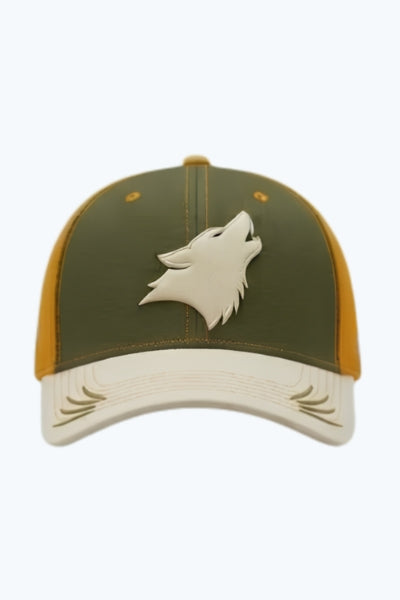GALLOP // Horse-Embroidered Baseball Cap — Green & Sand